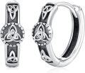 wholesale 925 Sterling Silver Celtic Knot Design Viking Eye Of Horus Huggies For Men & Women-0-0