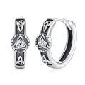 wholesale 925 Sterling Silver Celtic Knot Design Viking Eye Of Horus Huggies For Men & Women-0-0