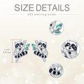 wholesale 925 Sterling Silver Raccoon Stud Earrings Adorable Animal  for Women Girls-0-3