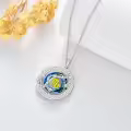TOUPOP Sterling Silver Crystal Zodiac Necklace Constellation Pendant Gift-0-4