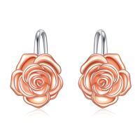 wholesale 925 Sterling Silver Rose Dangle Earrings-Rose Earrings