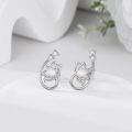 wholesale 925 Sterling Silver Lotus Earrings With Pink Gemstone-0-16