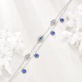 wholesale 925 Sterling Silver Evil Eye Hamsa Hand Charm Anklet for Women's Gift-0-2