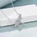 TOUPOP Sterling Silver & Crystal Dragonfly Necklace For Women-0-2