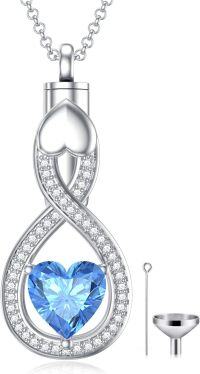 wholesale Sterling Silver Teardrop Urn Necklace for Ashes Men Women-03-12-Teardrop-December-03-12-Teardrop-December