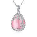 wholesale 925 Sterling Silver Filigree Teardrop Pendant Necklace for Women-0-43