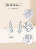 wholesale TOUPOP S925 Sterling Silver Ear Climbers Earrings For Women Silver Earrings For Women Hypoallergenic Crawler Earrings Christmas Xmas Birthday Gifts For Her Mom Grandma -0-4