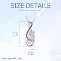 TOUPOP Sterling Silver Music Note Birthstone Birth Flower Necklace Gift-0-5