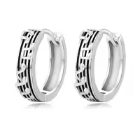 wholesale 925 Sterling Silver Music Notes Huggie Hoop Earrings Wholesale for Women and Girls-Music Note Hoop Earrings
