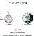 wholesale 925 Sterling Silver & Crystal Angel Wings Heart Necklace for Sisters-0-3