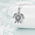 wholesale 925 Sterling Silver Abalone Shell Sea Turtle Pendant Necklace Ocean Jewelry for Women-0-4