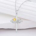 wholesale 925 Sterling Silver Birthstone Infinity Butterfly Cross Necklace for Women Gift for Mom Daughter Wife-0-1