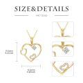 wholesale 14K Gold Heart-Shaped Pendant with Diamond Accent for Nurses' Gifts - 16/18 inch Chain-0-5