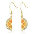 wholesale 925 Sterling Silver Orange Slice Opal Drop Earrings for Women Gift-0-0