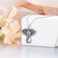 wholesale 925 Sterling Silver Elephant Pendant Necklace Elegant Fine Jewellery Gifts for Women Girls Birthday Anniversary Present Holiday Seasonal Sale-0-2