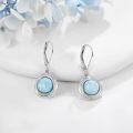 wholesale Sterling Silver Lapis Turquoise Larimar Opal Black Pearl Dangle Earrings-0-34