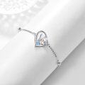 wholesale 925 Sterling Silver Horse Heart Birthstone Bracelet Jewelry Gift for Women-0-1