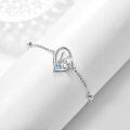 wholesale 925 Sterling Silver Horse Heart Birthstone Bracelet Jewelry Gift for Women-0-1