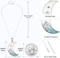 wholesale 925 Sterling Silver Crescent Moon Turquoise Mountain Pendant Necklace for Women Girls-0-5