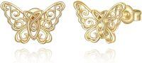 wholesale 14K Gold Celtic Knot Butterfly Stud Earrings for Women-Butterfly Earrings