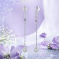wholesale 925 Sterling Silver Turquoise Sun & Moon Threader Dangle Earrings-0-5