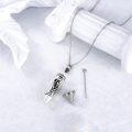wholesale 925 Sterling Silver Bullet Shaped Tulip Flower Memorial Keepsake Jewelry with Funnel and Fill Tool - 3D Engraved Design (Tulips)-0-1