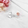 wholesale 925 Sterling Silver Rose & Drama Masks Stud Earrings for Women Gifts-0-2