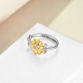 wholesale 925 Sterling Silver Daisy Flower Butterfly Ladybug Adjustable Ring for Women-0-1