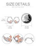 wholesale 925 Sterling Silver Cute Koi Fish Hoop Earrings Wholesale For Women And Girls-0-5