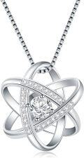 wholesale 925 Sterling Silver Moissanite Celtic Heart Pendant Necklace for Women 18+2 Chain-0-0