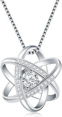 wholesale 925 Sterling Silver Moissanite Celtic Heart Pendant Necklace for Women 18+2 Chain-Pendant+Box Chain