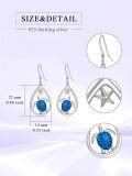 wholesale 925 Sterling Silver Blue Enamel Sea Turtle Teardrop Dangle Hook Earrings-0-1