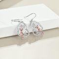 wholesale 925 Sterling Silver 925 Hypoallergenic Cat Tree Branch Dangle Earrings for Women & Girls-0-2