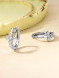 wholesale 925 Sterling Silver Moissanite Cross Huggie Hoop Earrings for Women -0-2