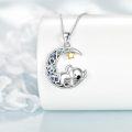 wholesale 925 Sterling Silver Moon Pendant with Koala and Star Charm Necklace for Women Girls Gifts CUTE ANIMAL JEWELRY-0-2