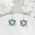 wholesale 925 Sterling Silver Abalone Shell Golf Sport Ball Hook Drop Earrings-0-3