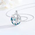 wholesale 925 Sterling Silver Jellyfish Starfish Pendant Necklace Ocean Wave Beach s for Women Girls-0-5