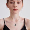 wholesale 925 Sterling Silver Leo Zodiac Sign Round Charm Pendant Necklace-0-1