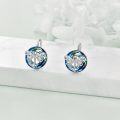 wholesale 925 Sterling Silver Blue Crystal Dragonfly Leverback Earrings for Women-0-1