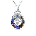 wholesale 925 Sterling Silver Ankh Necklace With Colorful Crystal Pendant-0-0