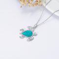 wholesale Sterling Silver Crystal Sea Turtle Ocean Palm Tree Pendant Jewelry-0-8
