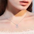 wholesale 925 Sterling Silver 925 & Cubic Zirconia Infinity Heart Pendant Necklace for Women Gifts-0-2