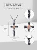 wholesale 925 Sterling Silver Rose and Vine Design Cross Pendant Necklace  for Women-0-1