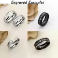 TOUPOP Sterling Silver 10k 14k 18k 24k Gold Custom Engraved Name Rings-0-0