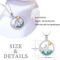 wholesale 925 Sterling Silver Turquoise Western Horseshoe Cowboy Boot Cactus Pendant Necklace for Women-0-3