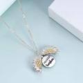 wholesale 925 Sterling Silver Winged Sunflower Pendant Necklaces for Women Girls Gifts-0-8