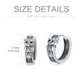 wholesale 925 Sterling Silver Owl Hoop Earrings Wholesale With Detailed Engraving-0-4