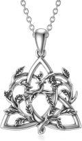 wholesale 925 Sterling Silver Tree of Life Triskelion Pendant Necklace for Women-0-0