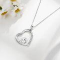 wholesale 925 Sterling Silver Shih Tzu Heart Pendant Necklace Animal Jewelry Birthday Gifts for Women-0-3