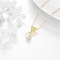 wholesale 14K Gold Celtic Knot & Freshwater Pearl Pendant Necklaces for Women's-0-2
